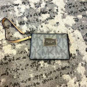 Michael Kors small silver wristlet